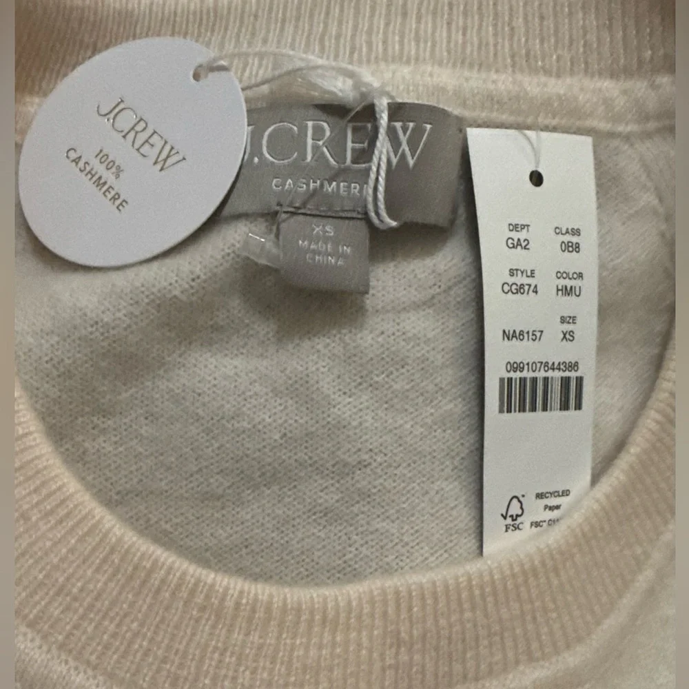 J. Crew Cream Crew Neck Sweater | Sz XS